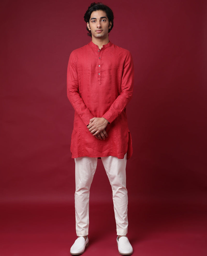 Buy OFFWHITE LONG LINEN KURTA Online at Low Prices in India - Paytmmall.com